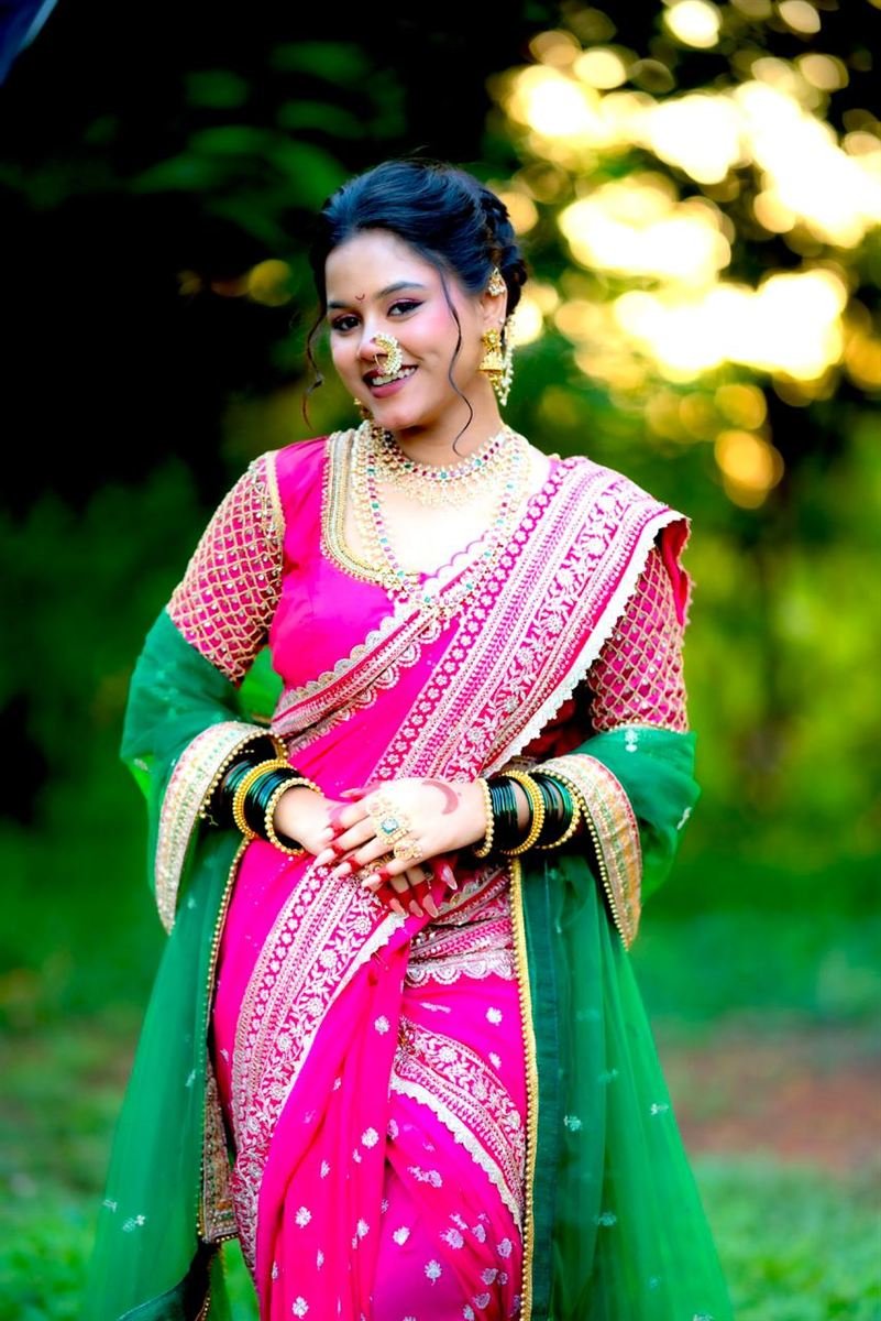 Maharashtrian wedding morning look